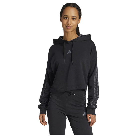 Adidas Γυναικείο φούτερ Essentials 3-Stripes Print French Terry Hoodie Adidas Γυναικείο φούτερ Essentials 3-Stripes Print French Terry Hoodie